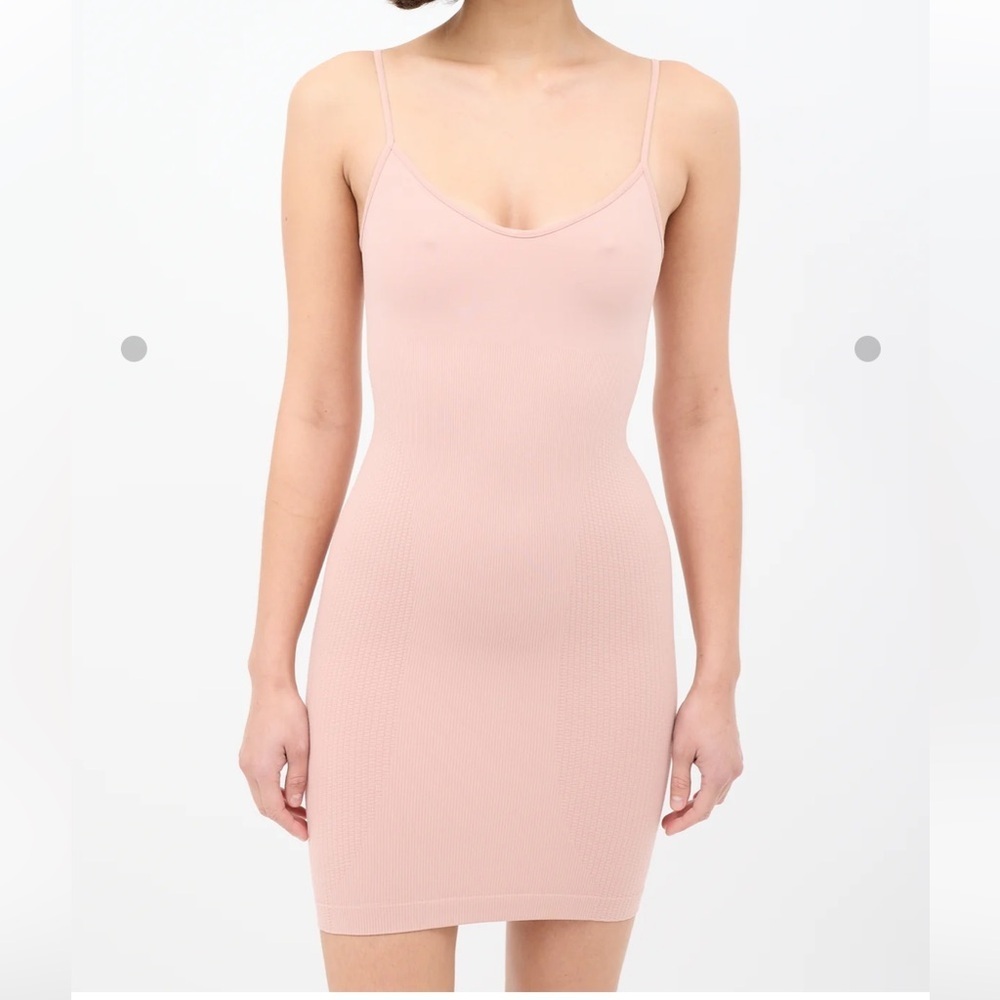 Alaia Paris Nylon Contour‎ Mini Dress Pink Size 38